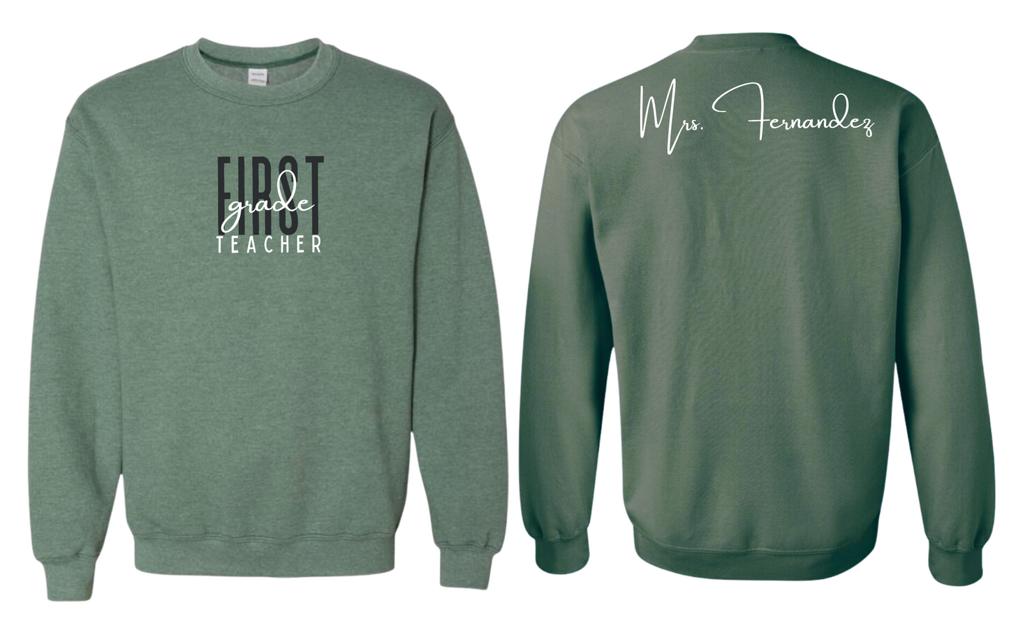 Grade Level Teacher Sweatshirt - Personalized on back