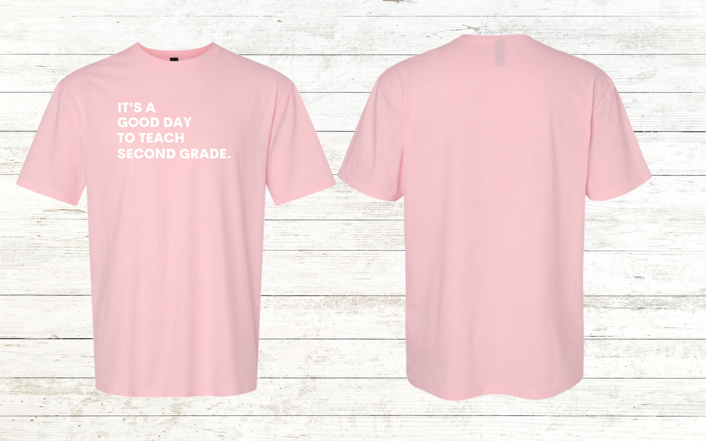 It is a Good Day to Teach Adult Crewneck Tee - Personalized with Grade Level
