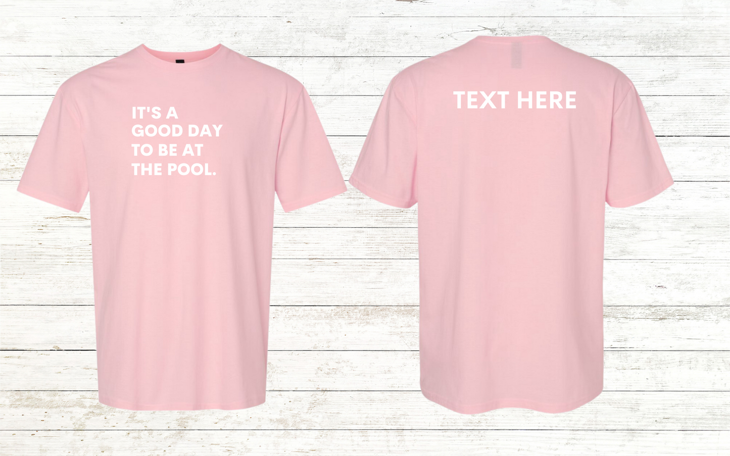 It's a good day to be at the pool.Adult Crewneck Tee