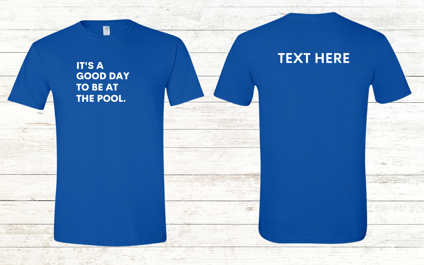 It's a good day to be at the pool.Adult Crewneck Tee