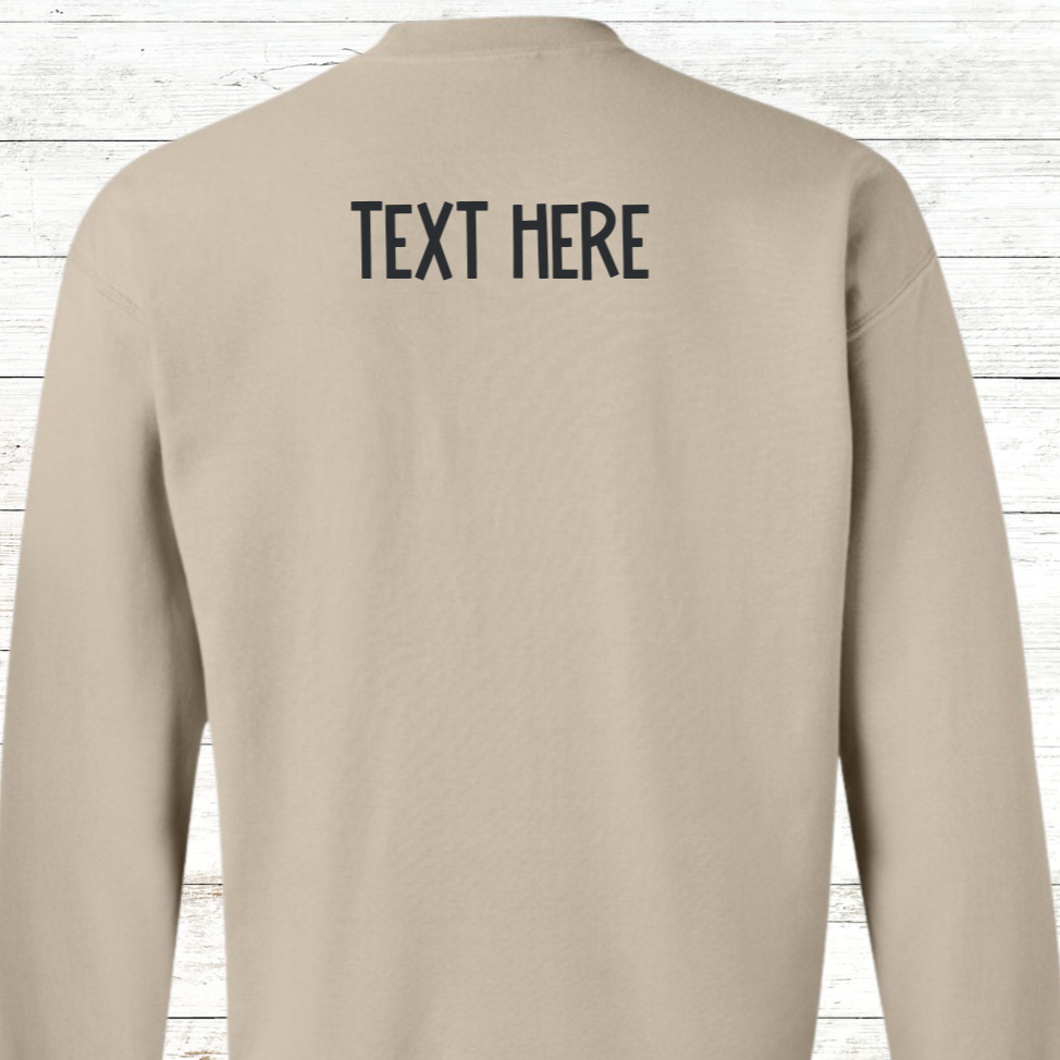 Swim Dad - Black Text - Adult Sweatshirt - Personalized on back