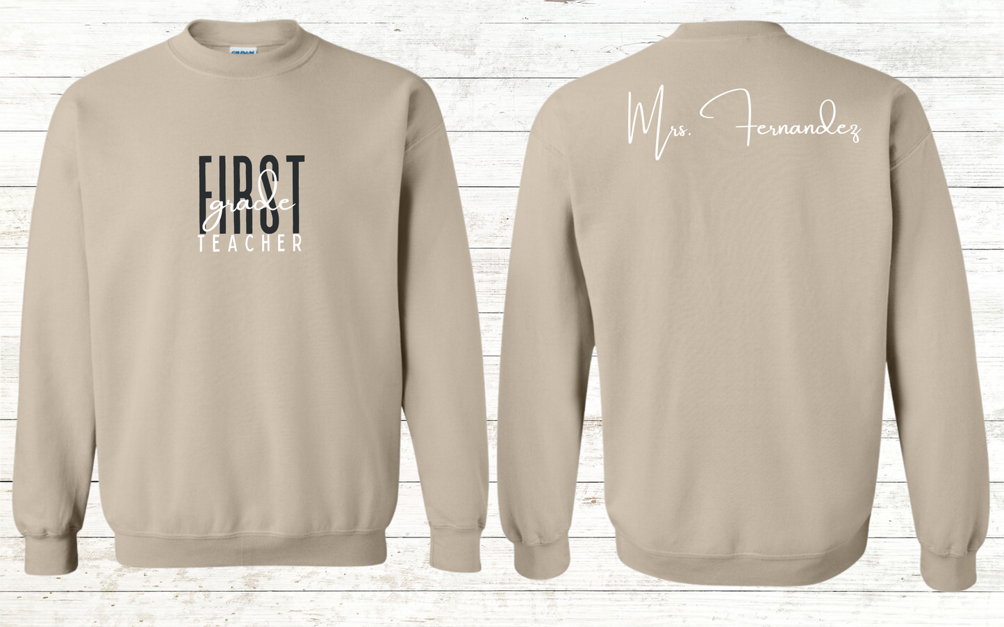 Grade Level Teacher Sweatshirt - Personalized on back