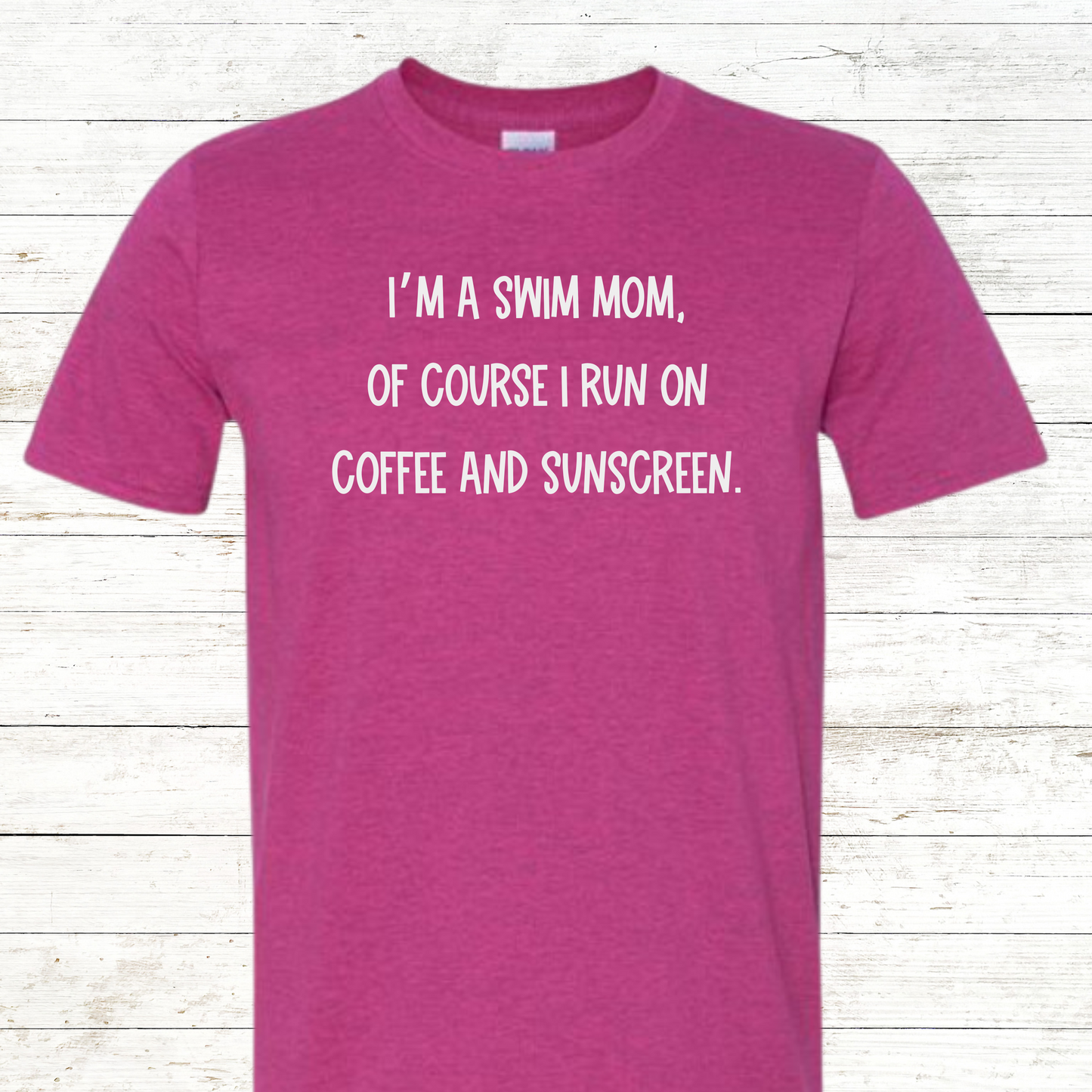 I’m a swim mom, of course I run on coffee and sunscreen.