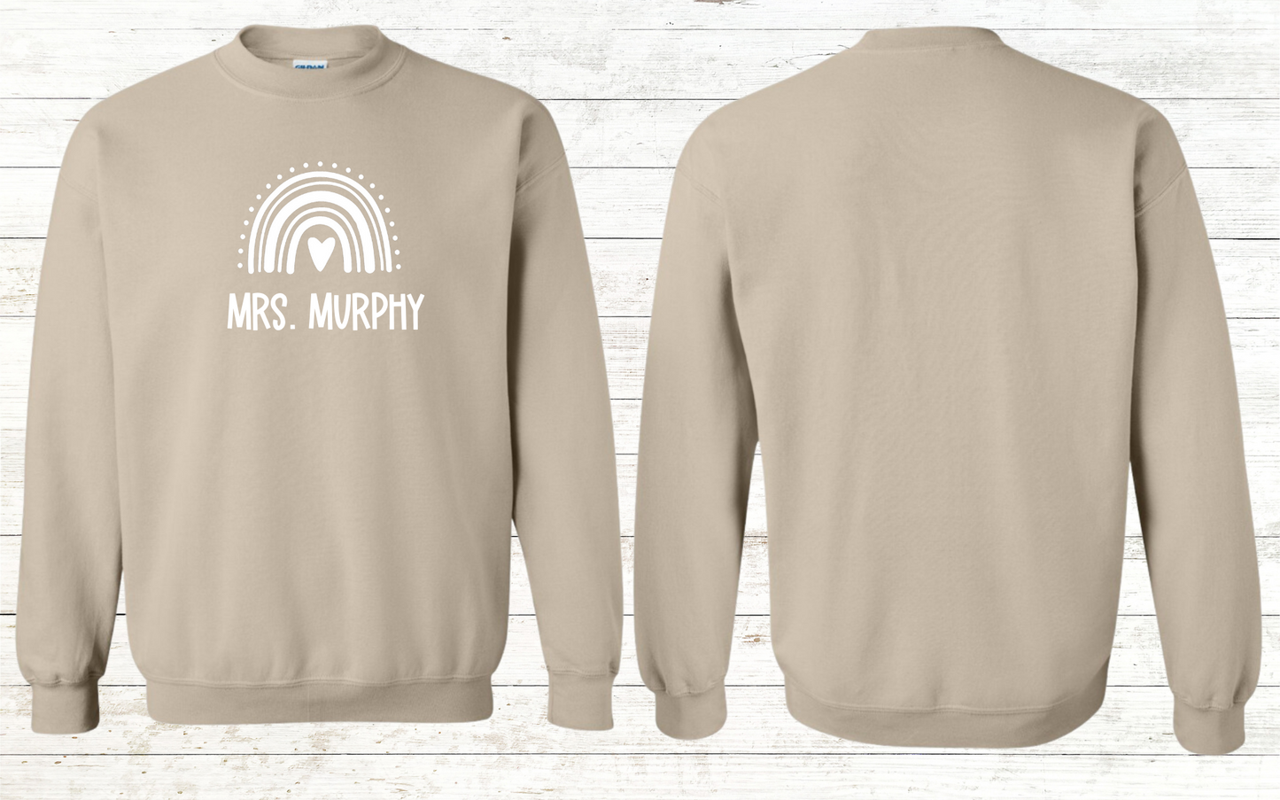 Boho Rainbow Teacher Sweatshirt - Personalized