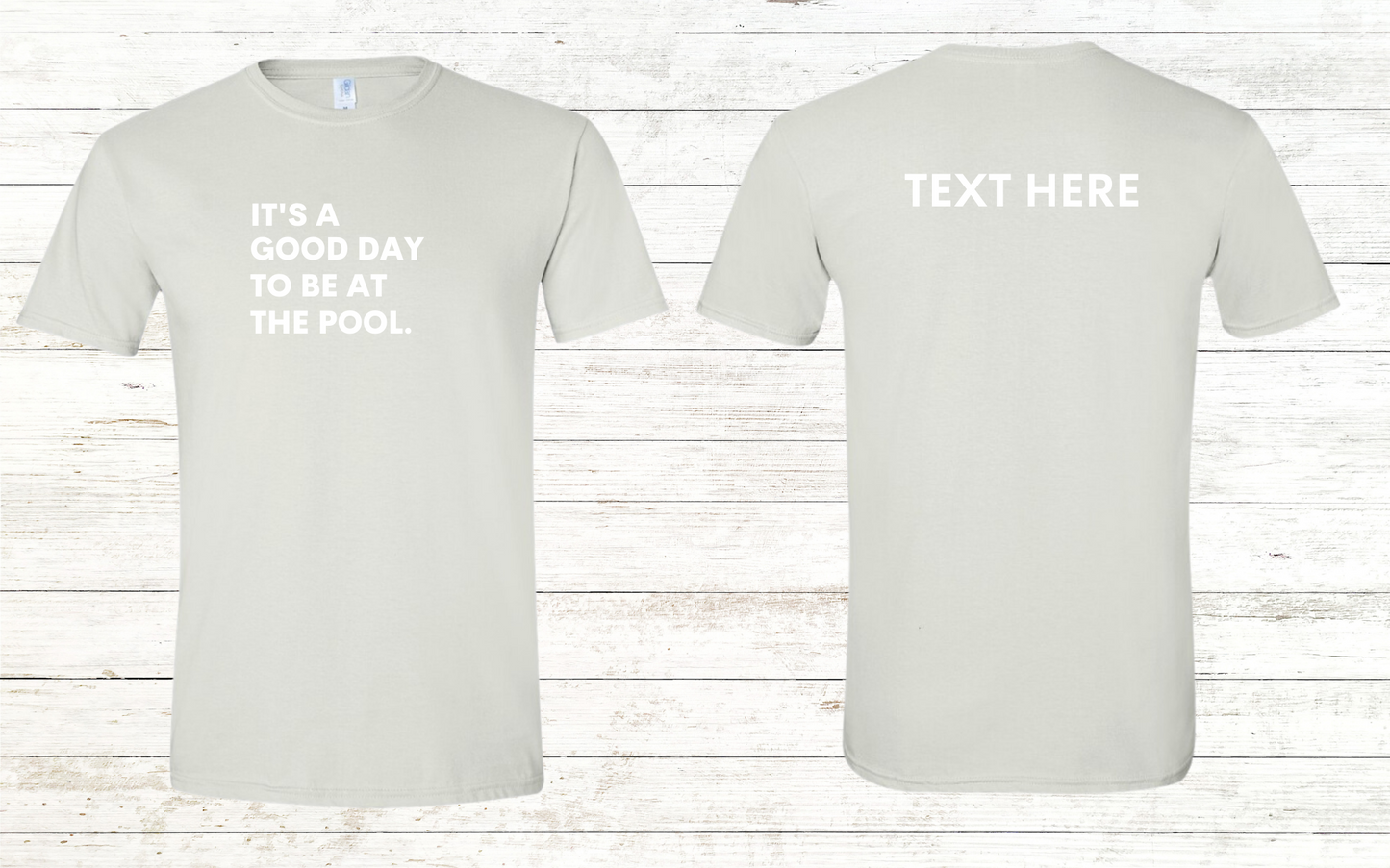 It's a good day to be at the pool.Adult Crewneck Tee