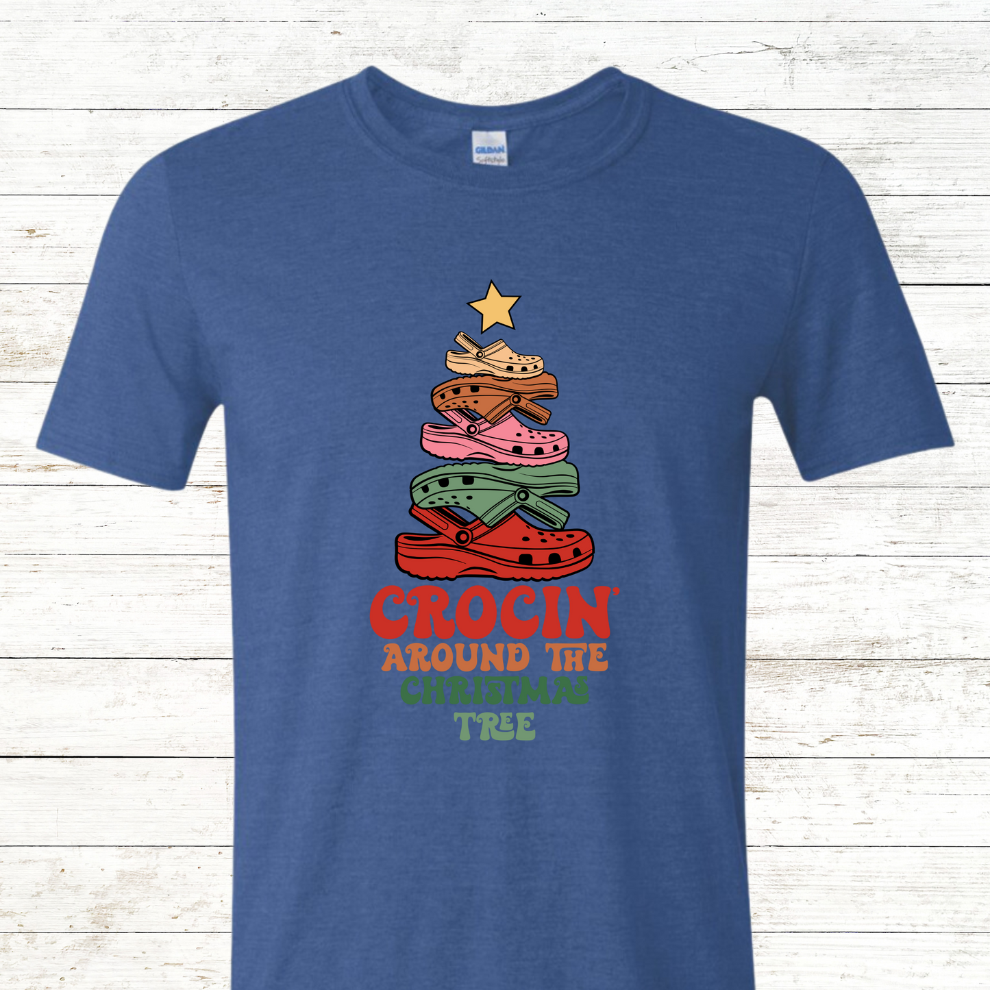 Crocin' Around the Christmas Tree- Adult Crewneck Tee