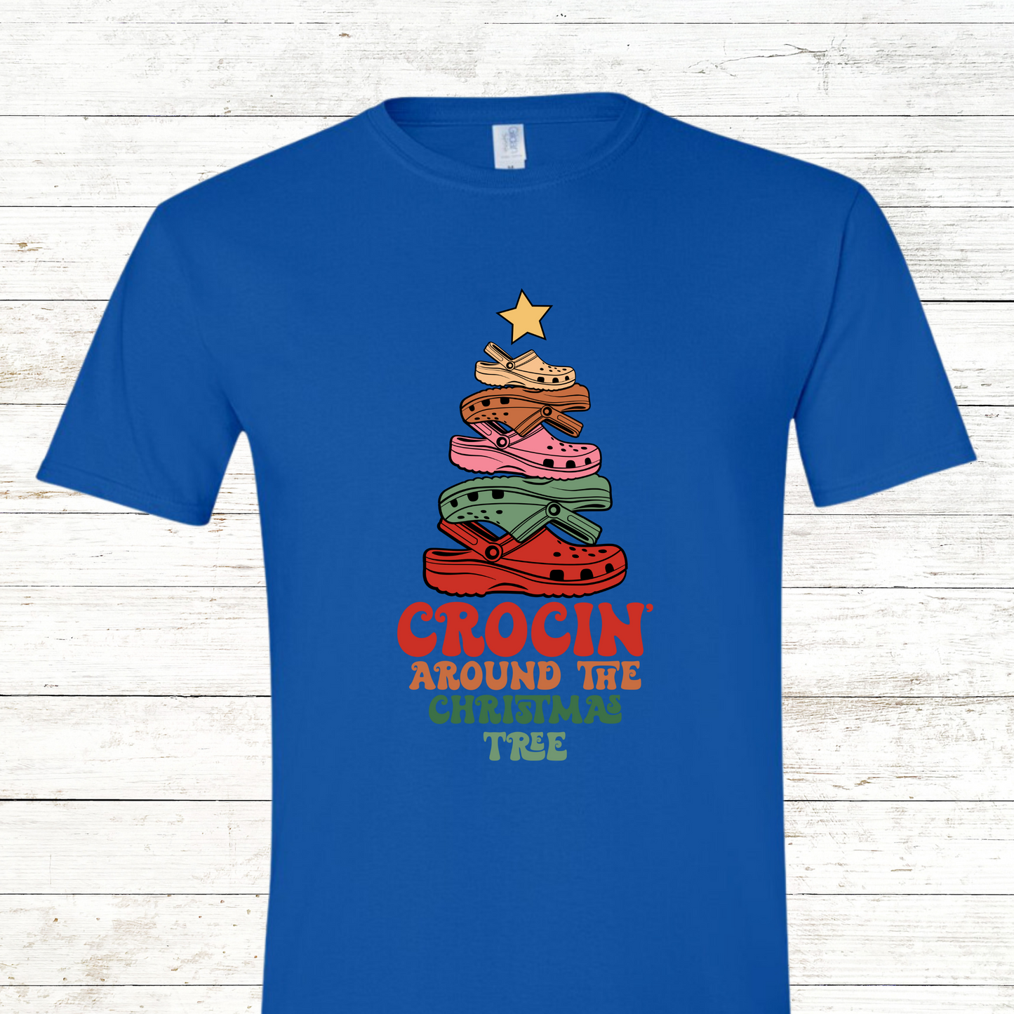 Crocin' Around the Christmas Tree- Adult Crewneck Tee