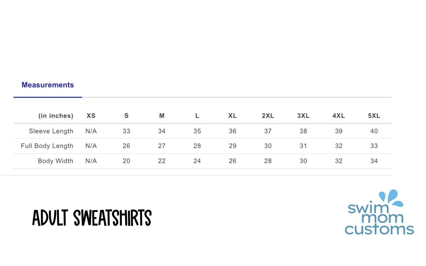 Sorry. Can't. Swim. Meets. - Color Text - Adult Sweatshirt - Personalized on back