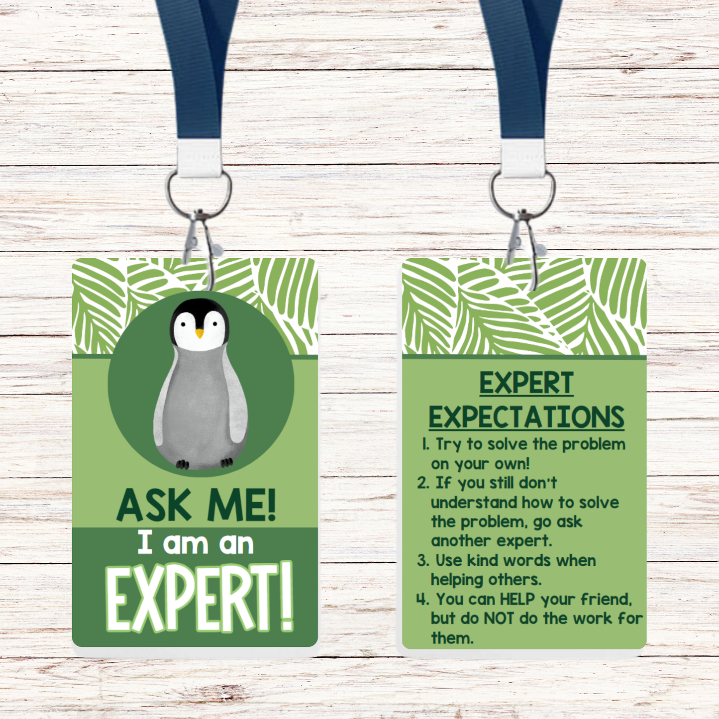 Ask Me! I am an Expert! - Classroom Zoo Theme - Set of 6