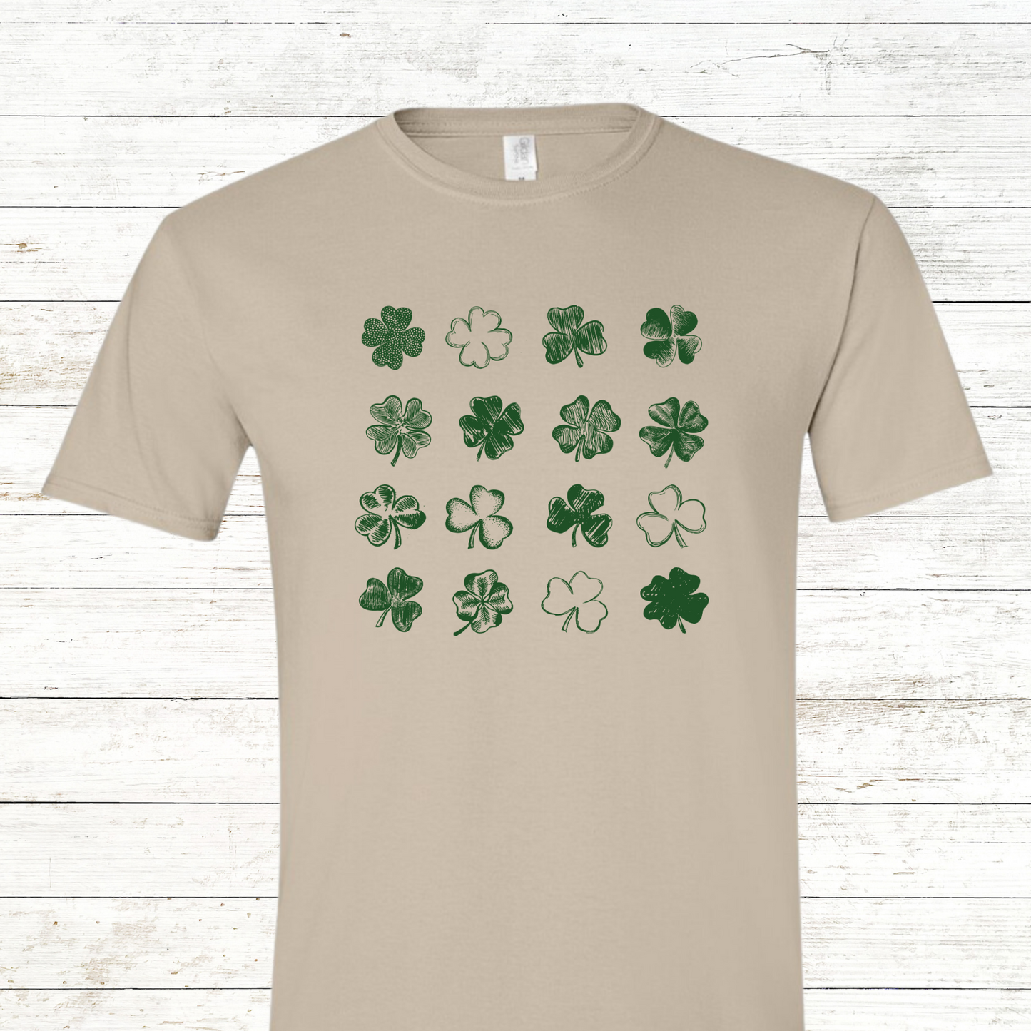 Green Shamrocks & Four-Leaf Clovers - St. Patrick's Day