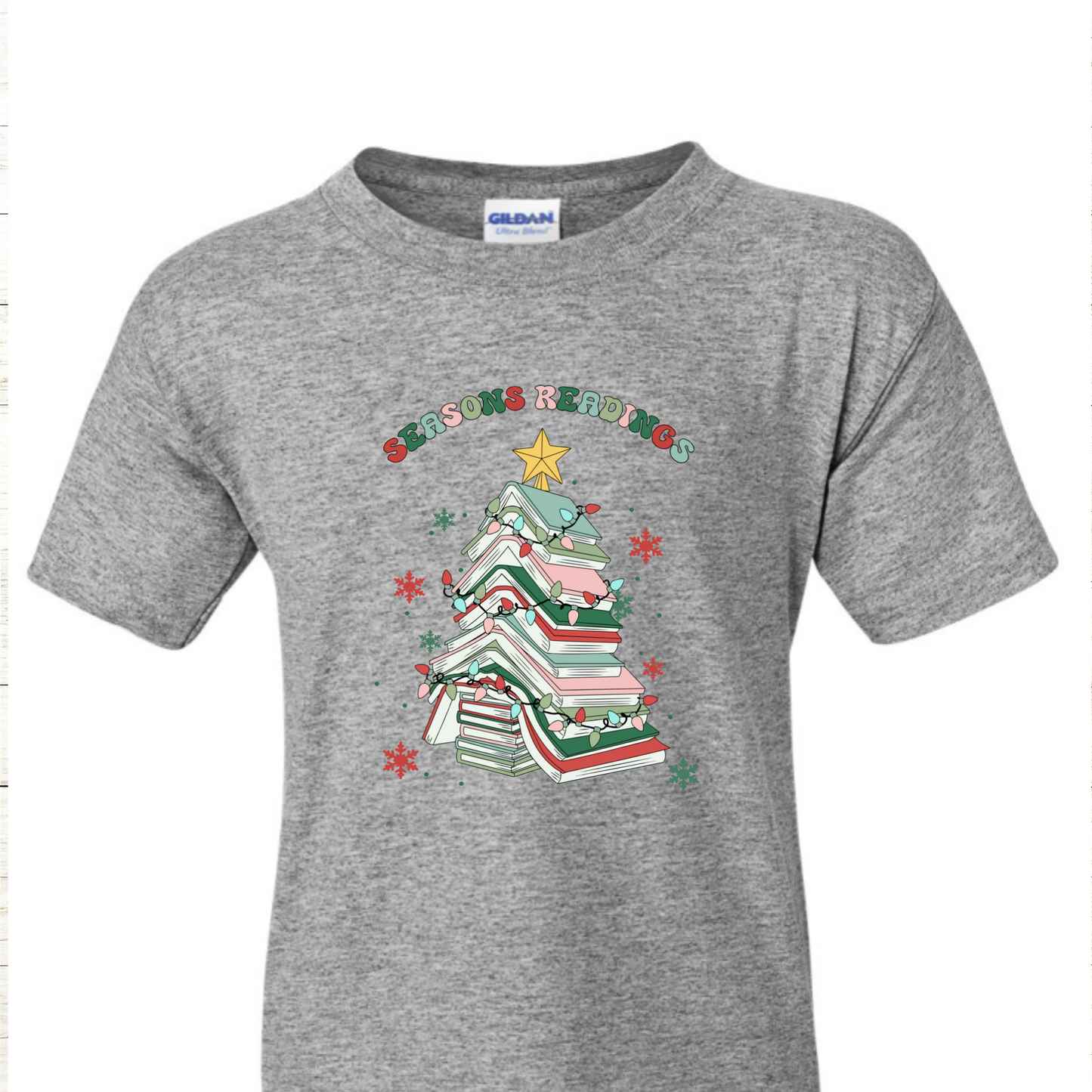 Seasons Reading - Christmas Teacher / Adult Sweatshirt - Back Personalization Option