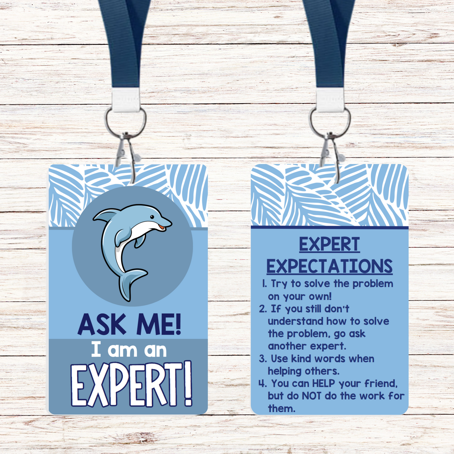 Ask Me! I am an Expert! - Classroom Sea Theme - Set of 6