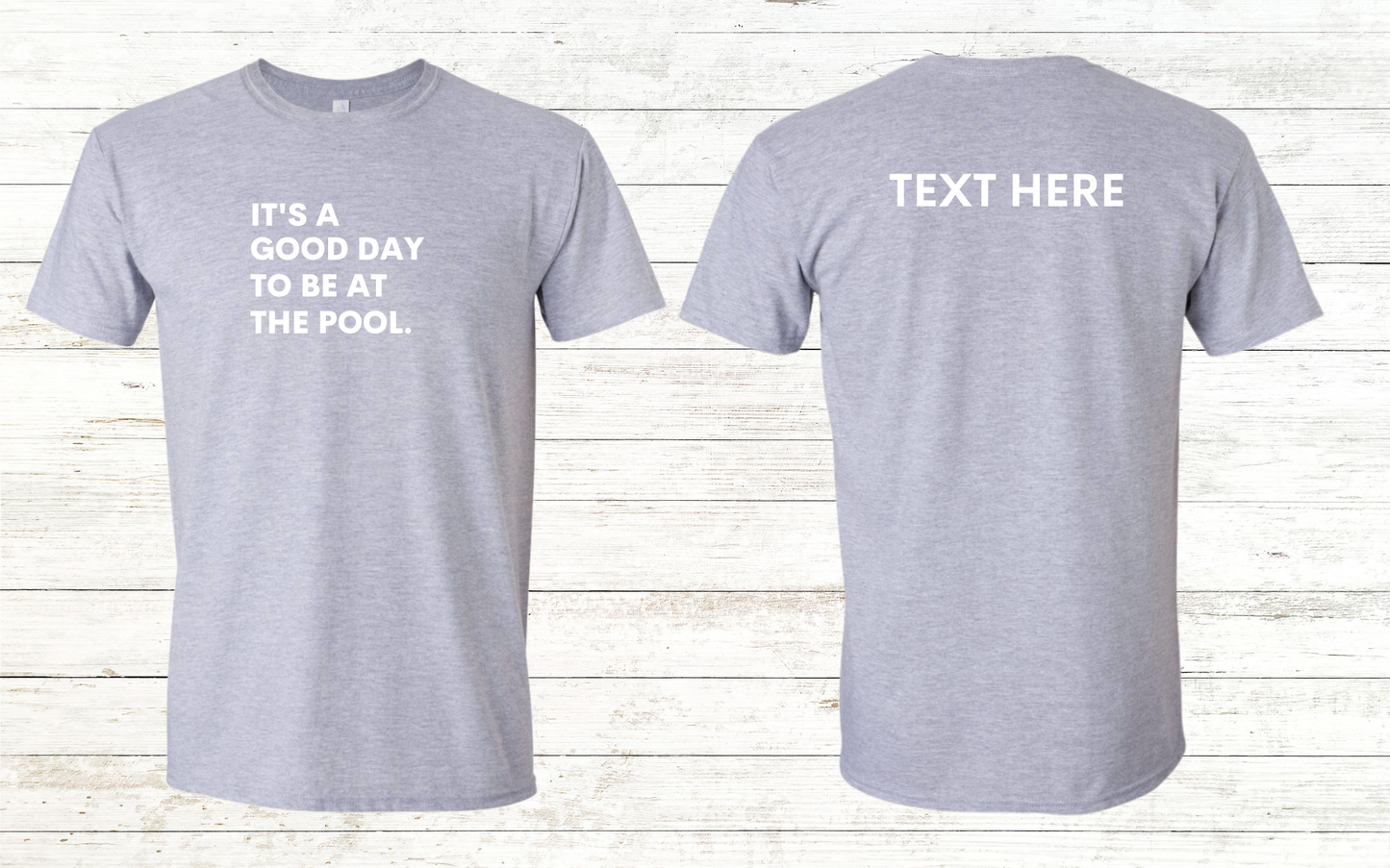 It's a good day to be at the pool.Adult Crewneck Tee