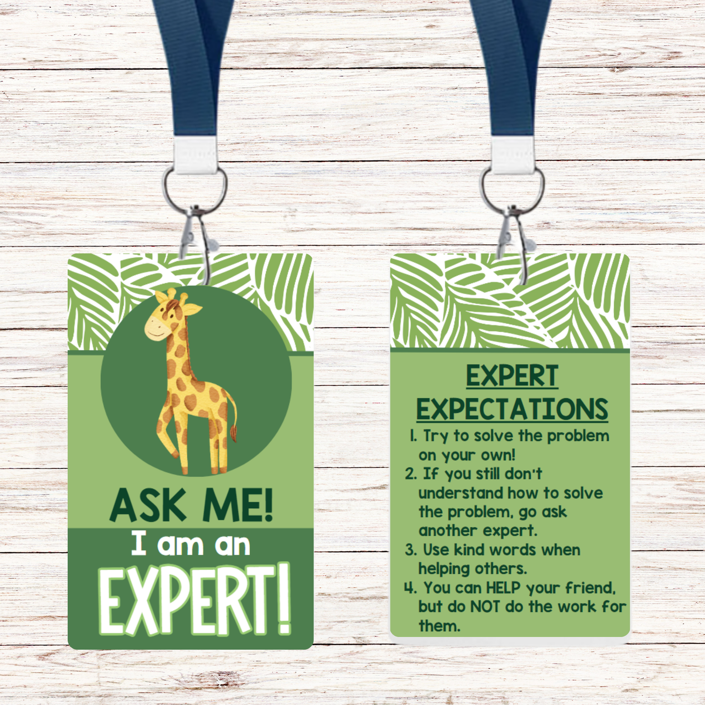 Ask Me! I am an Expert! - Classroom Zoo Theme - Set of 6