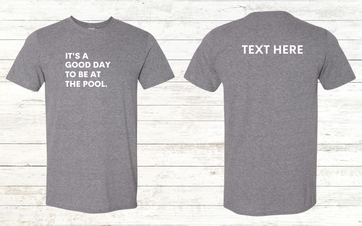 It's a good day to be at the pool.Adult Crewneck Tee