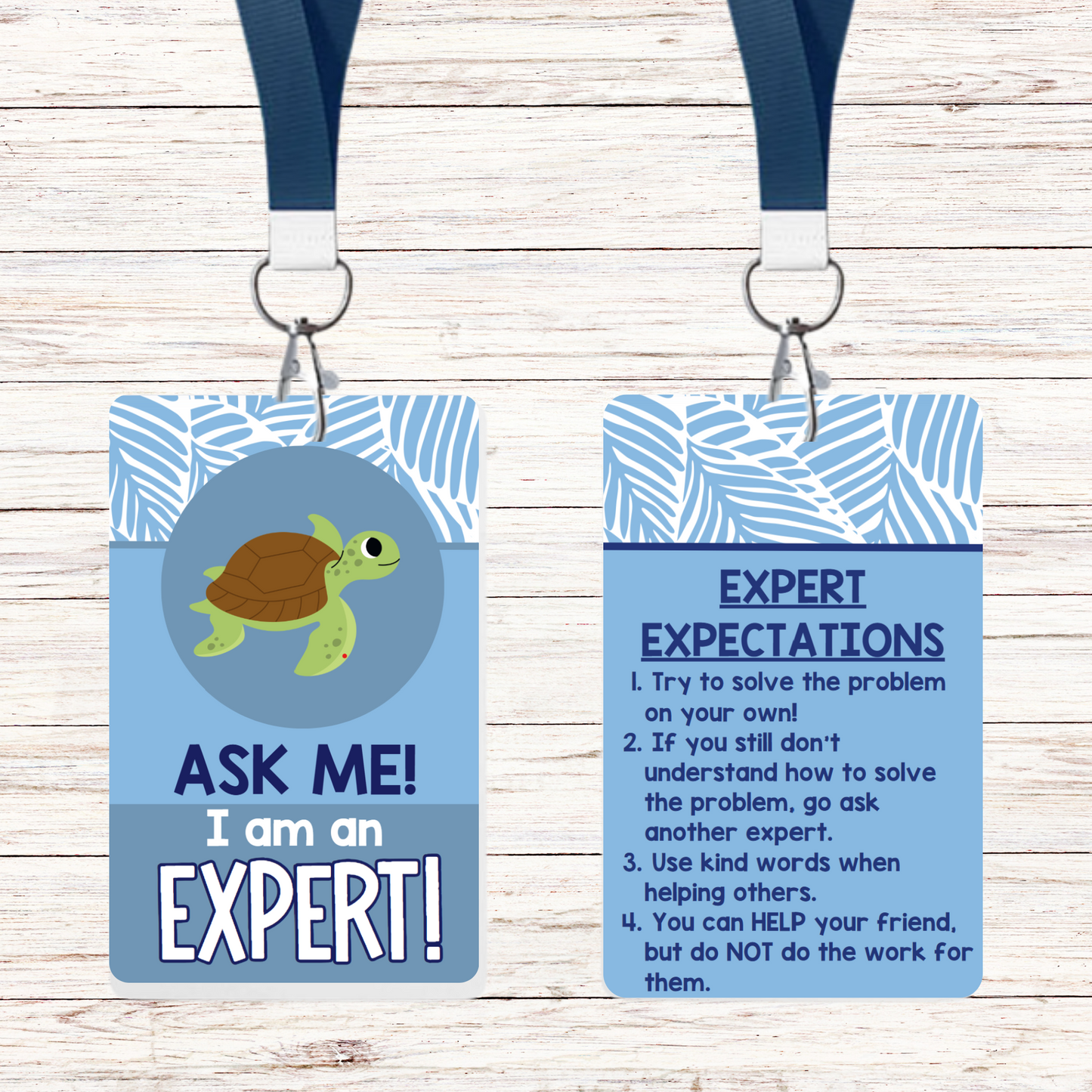 Ask Me! I am an Expert! - Classroom Sea Theme - Set of 6