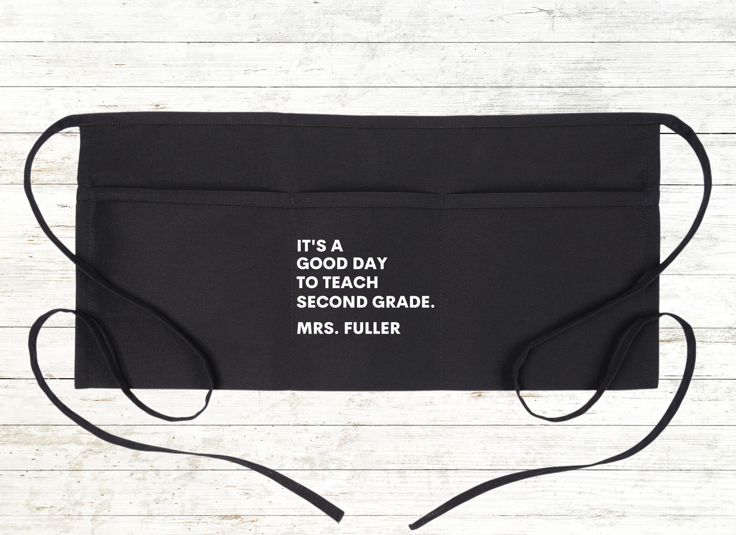 Personalized Teacher / School / Grade Level Apron with pockets: It's a good day to teach