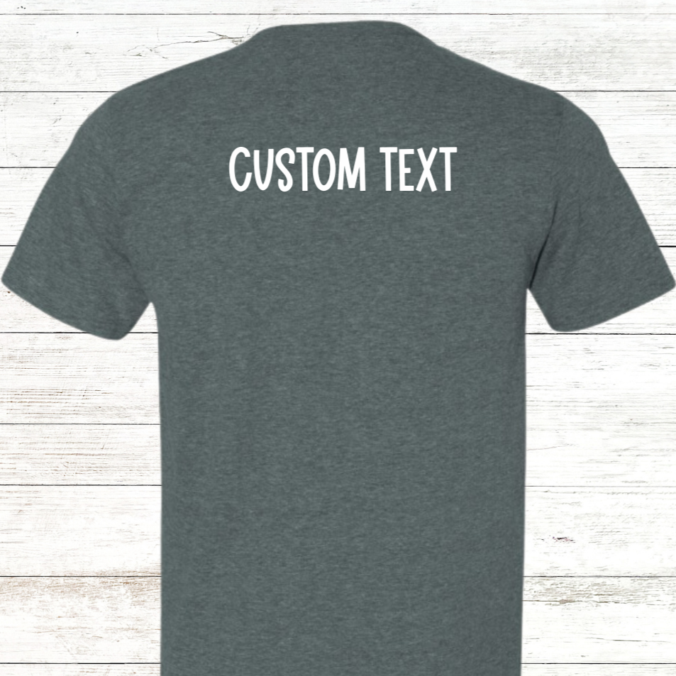 Swim Grandpa - Butterfly Pocket Logo - White Text - Adult Crewneck Tee