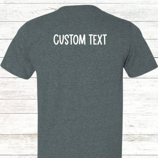Swim Grandpa - Butterfly Pocket Logo - White Text - Adult Crewneck Tee