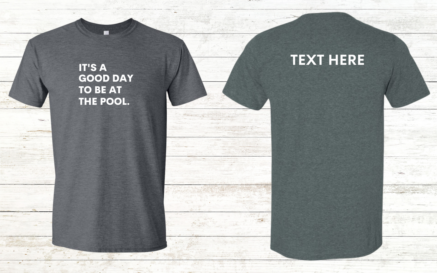 It's a good day to be at the pool.Adult Crewneck Tee