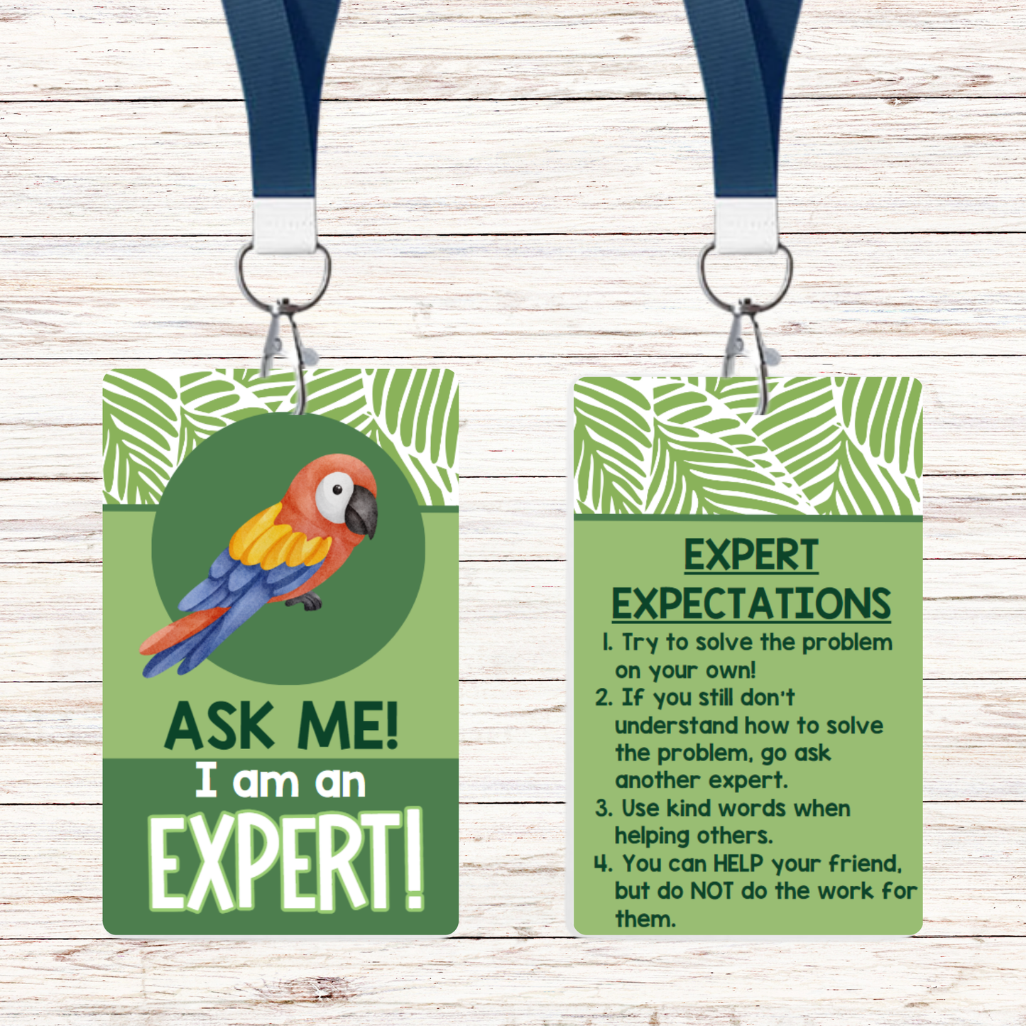 Ask Me! I am an Expert! - Classroom Zoo Theme - Set of 6