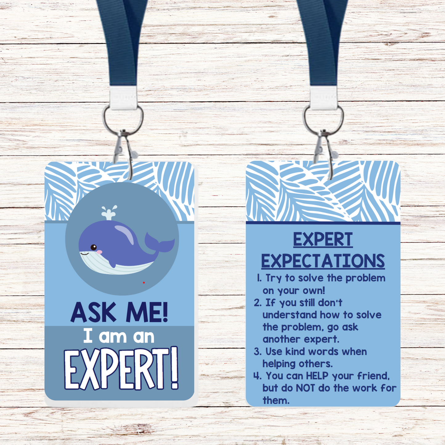 Ask Me! I am an Expert! - Classroom Sea Theme - Set of 6