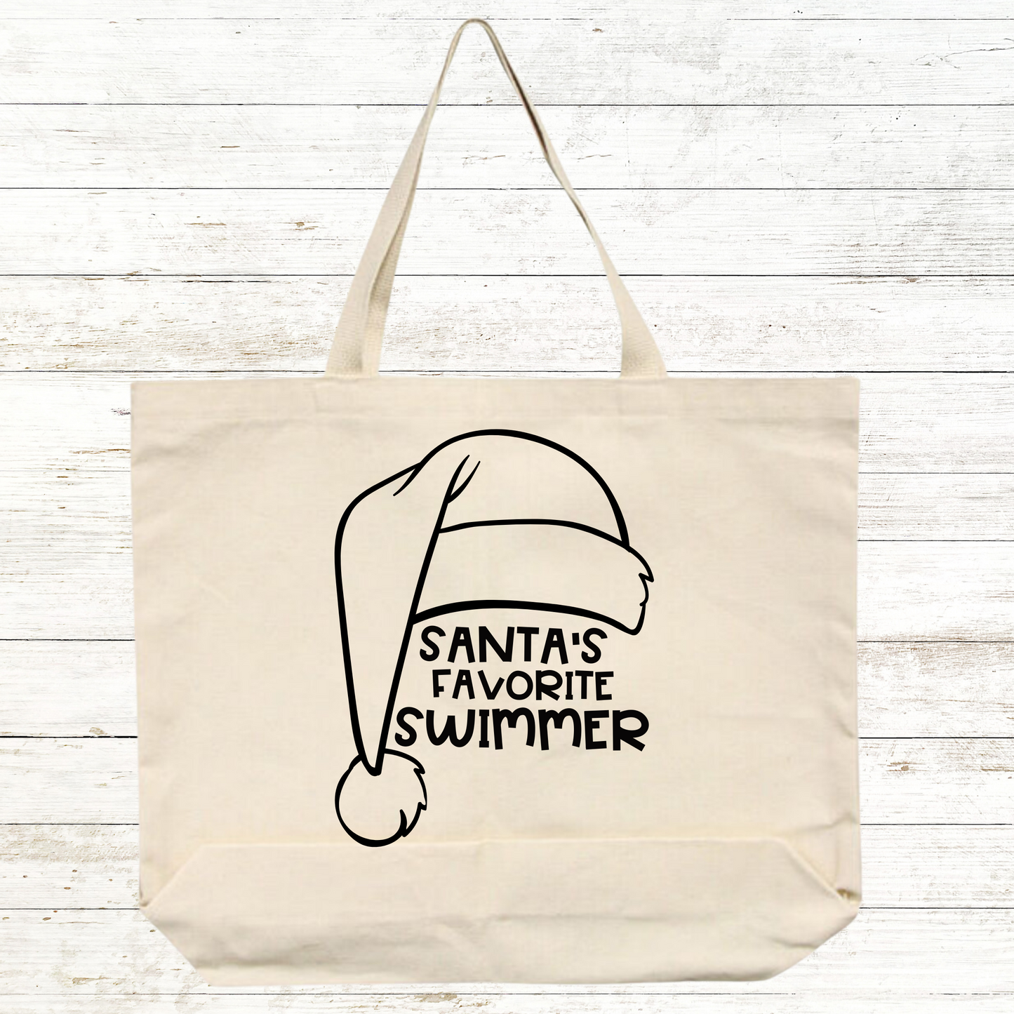 Santa's Favorite Swimmer Tote Bag