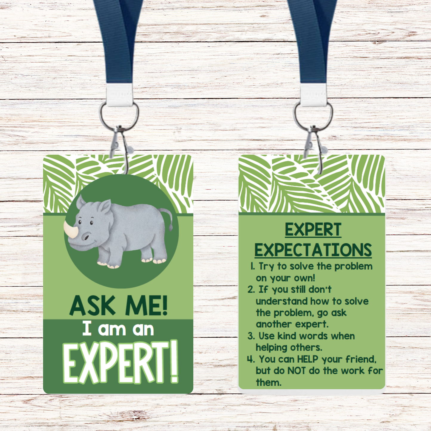 Ask Me! I am an Expert! - Classroom Zoo Theme - Set of 6