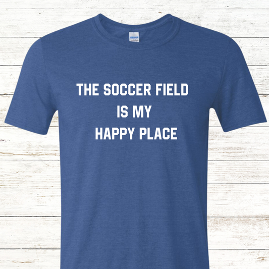 Soccer Field Happy Place Crewneck - Personalized Soccer Mom