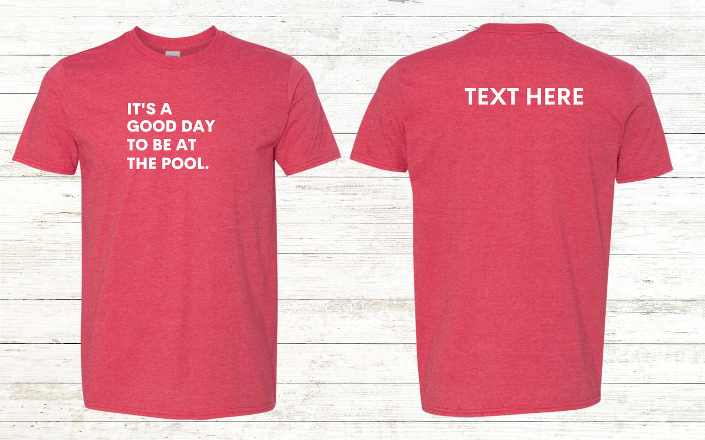 It's a good day to be at the pool.Adult Crewneck Tee