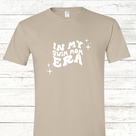 In my Swim Mom Era Adult Swimmer Crewneck Tee