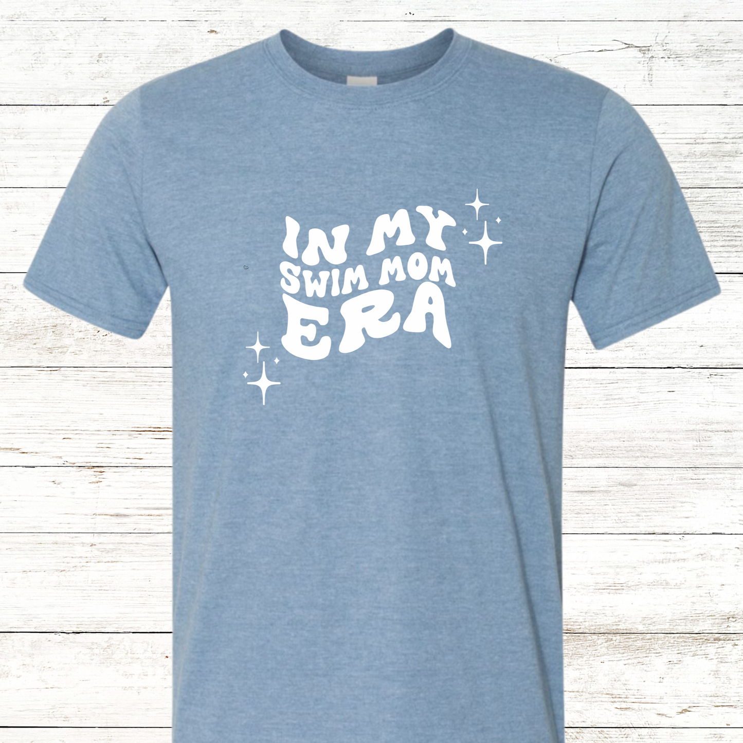 In my Swim Mom Era Adult Swimmer Crewneck Tee
