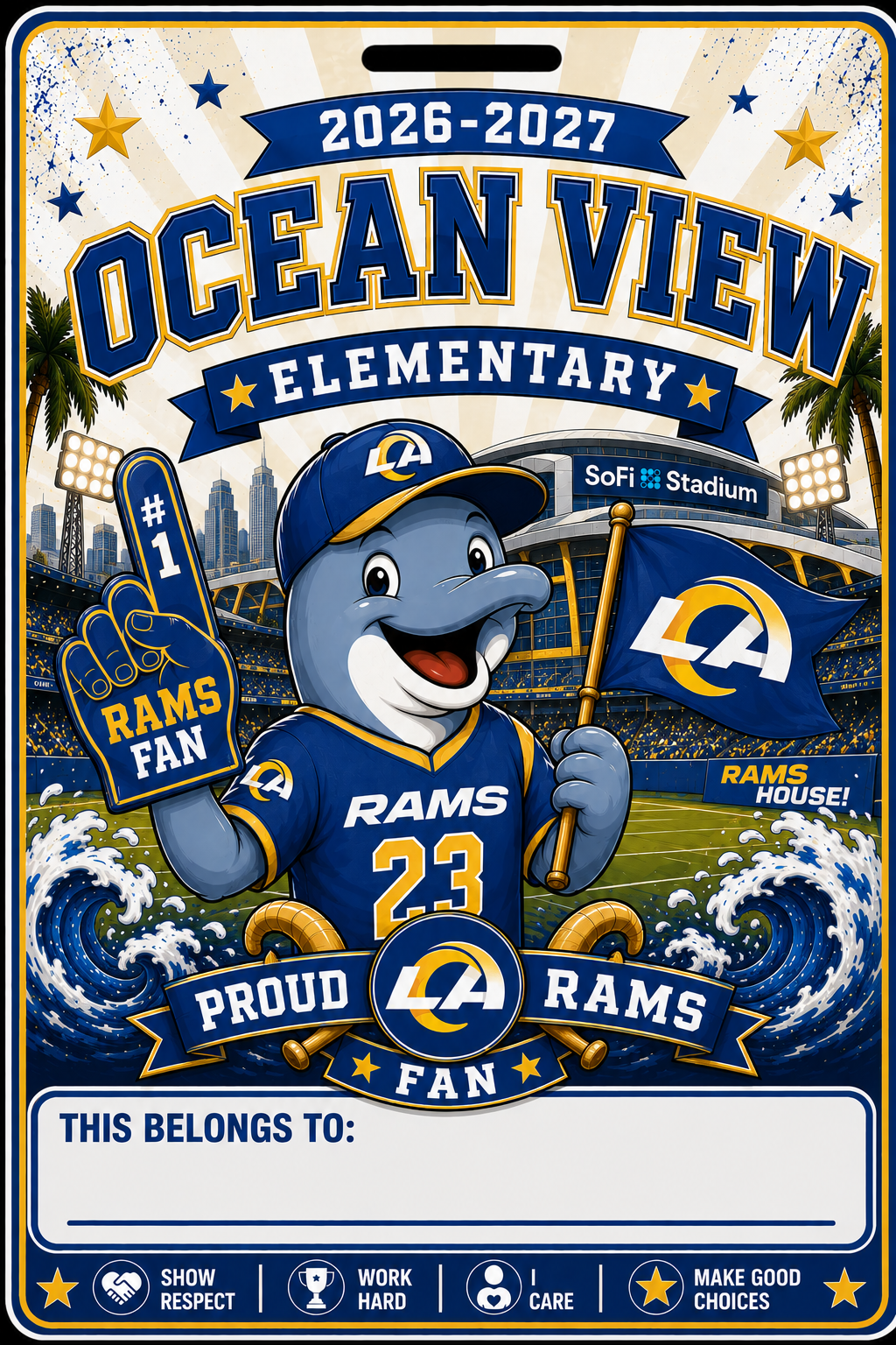 Football Bag Tag – Ocean View Bag Tag Collection