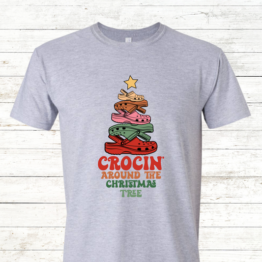 Crocin' Around the Christmas Tree-  Adult Crewneck Tee