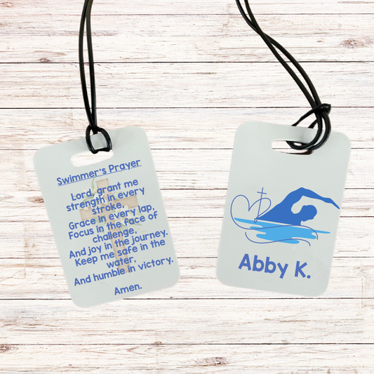 Swimmer's Prayer - Swimmer / Swim Mom / Swim Dad Bag Tag