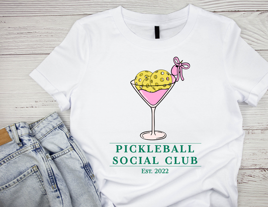 Pickleball Social Club Shirt – Martini Glass Design 🍸🏓