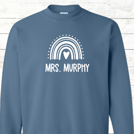 Boho Rainbow Teacher Sweatshirt - Personalized