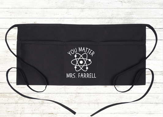 Personalized Teacher / School Apron with pockets: You Matter