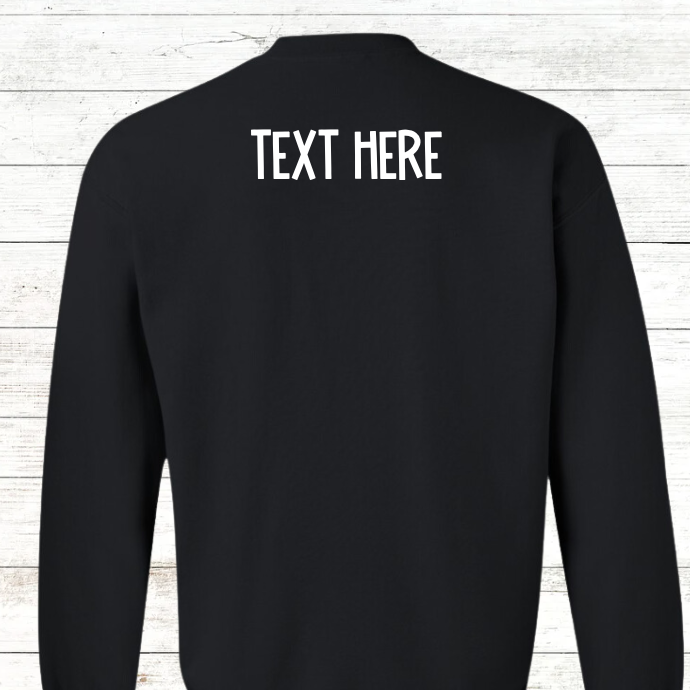Swim Dad - White Text - Adult Sweatshirt - Personalized on back