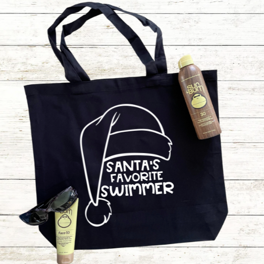 Santa's Favorite Swimmer Tote Bag