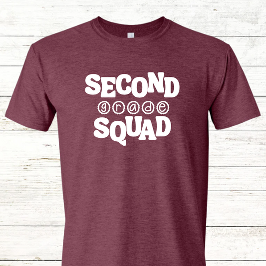 Personalized Grade Level Squad - School Spirit - Adult Crewneck Tee
