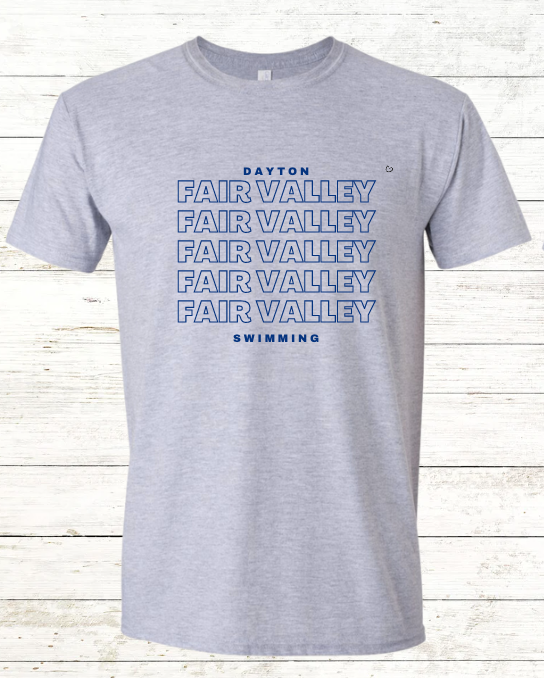 Fair Valley - Adult Swimmer Crewneck Tee: Glitter