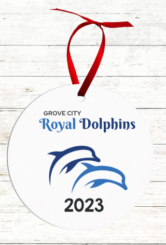 Swim Team Christmas Ornament - Grove City Royal Dolphins