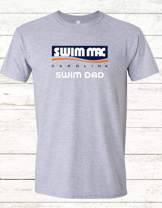 Swim Mac Swim Mom - Dad - Grandma- Grandpa- Adult Swimmer Crewneck Tee