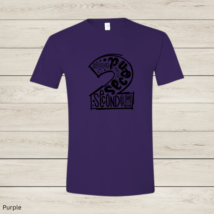 Number 2 Second Grade Shirt