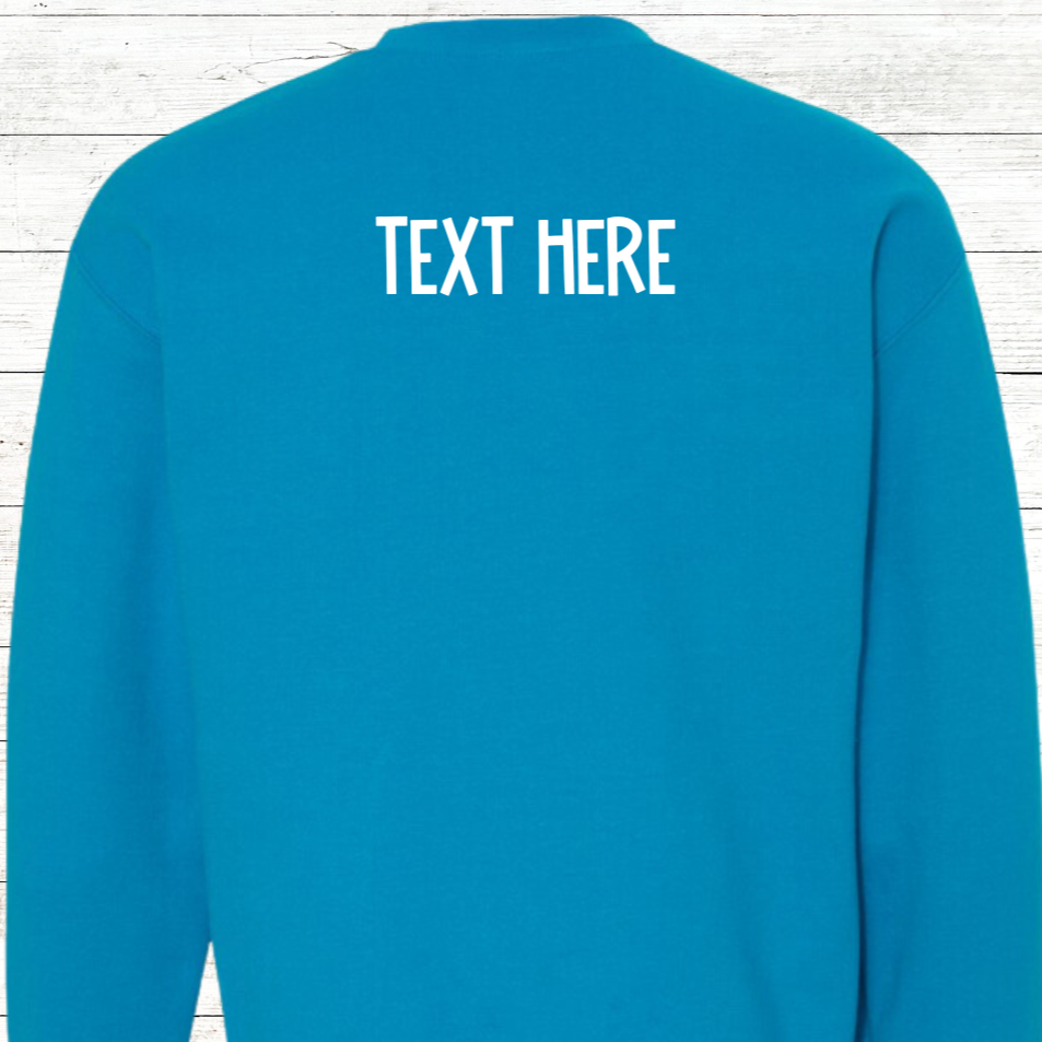 Sorry. Can't. Swim. Meets. - Adult Sweatshirt - Personalized on back