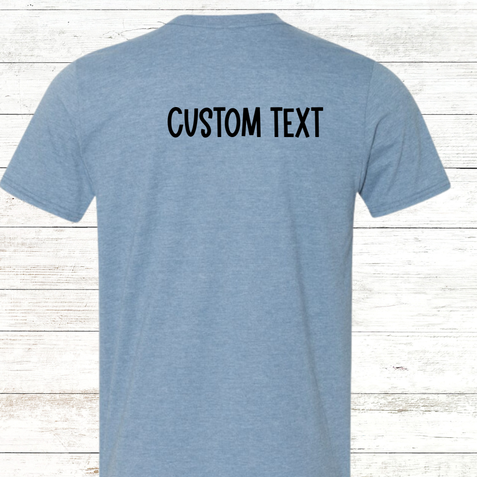 Swim Grandma Personalized with Swimmer Names - Adult Crewneck Tee (Black Text)