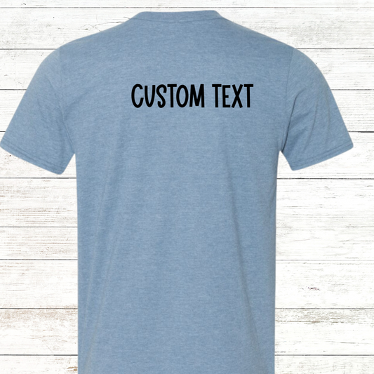 Swim Grandma Personalized with Swimmer Names - Adult Crewneck Tee (Black Text)