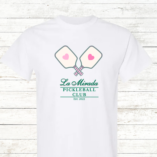 Custom Pickleball Club Shirt – Crossed Paddles Design 💗🏓