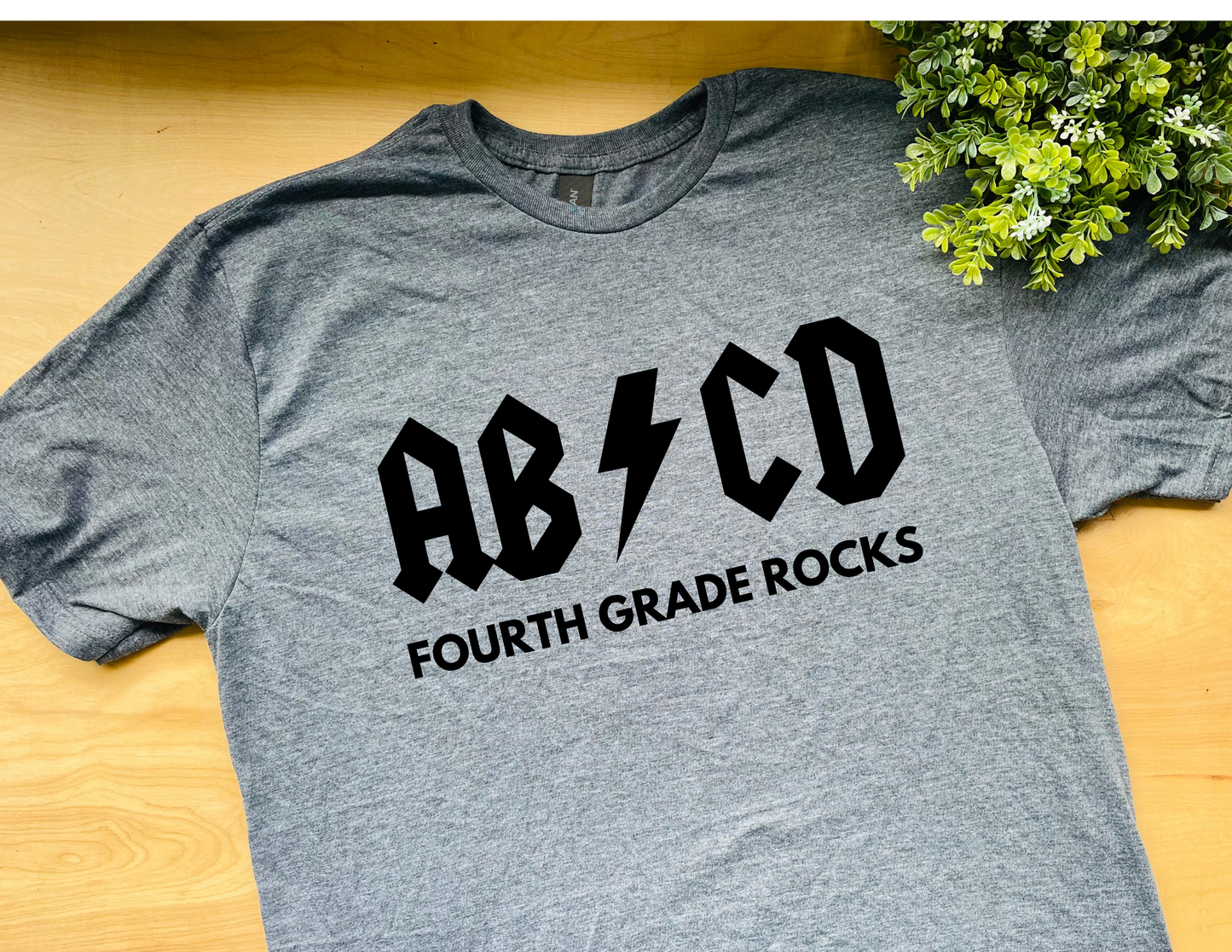 ABCD Teacher Adult Crewneck Tee